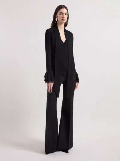 Nina Ricci Pantalon Tailleur En Jacquard Noir In Black