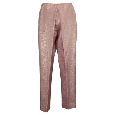 Pre-owned Nina Ricci Pants In Iridescent Pink Taffeta