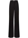 Nina Ricci High Waist Pleated Wide-leg Trousers In U Noir