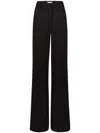 Nina Ricci High Waist Pleated Wide-leg Trousers In U Noir