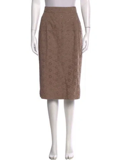 Pre-owned Nina Ricci Patterned Midi Length Skirt In Neutral