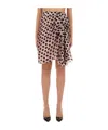 Nina Ricci Patterned Silk Skirt In Pink