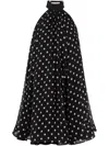 Nina Ricci Peplum-hem Halterneck Mini Dress In Black