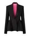 Nina Ricci Tailored Jacket With Cinched Waist And Peplum Hem In Black