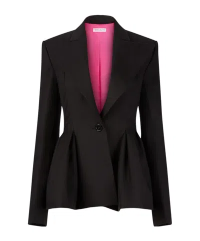 NINA RICCI PEPLUM HEM WOOL BLAZER