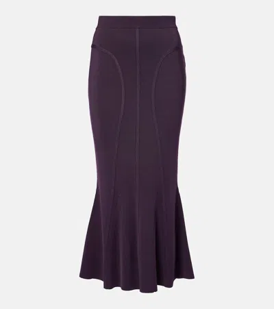 Nina Ricci Peplum Maxi Skirt In Purple