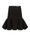 Nina Ricci Peplum Mid Skirt In Black