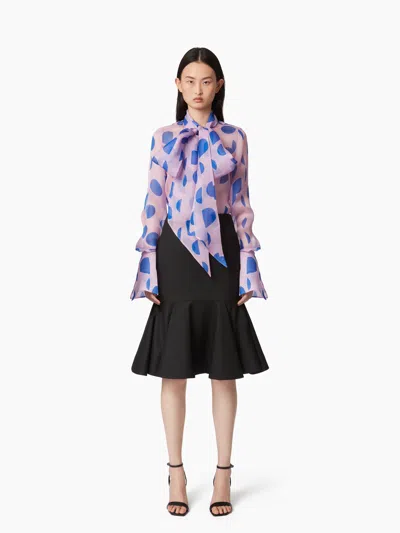 Nina Ricci Peplum Midi Skirt In Black
