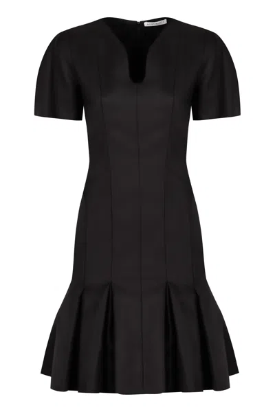 NINA RICCI PEPLUM VIRGIN WOOL DRESS