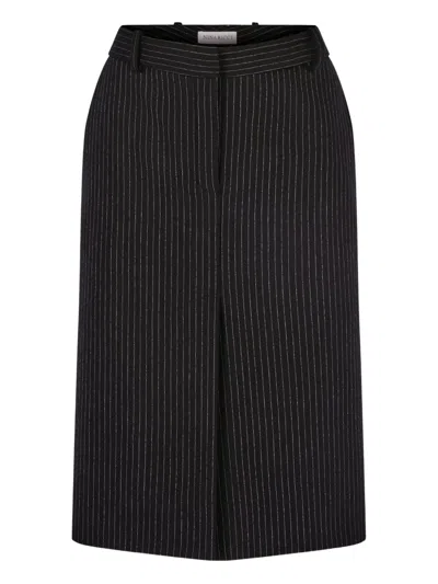 Nina Ricci Midirock Mit Nadelstreifen In Black