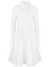 Nina Ricci Pintuck-detailing Poplin Shirt Dress In White