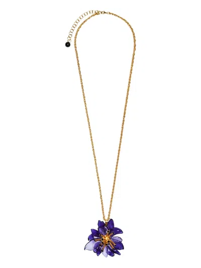 Nina Ricci Pistil Bloom Flower-motif Necklace In Gold