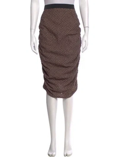 Pre-owned Nina Ricci Plaid Print Midi Length Skirt In Multi