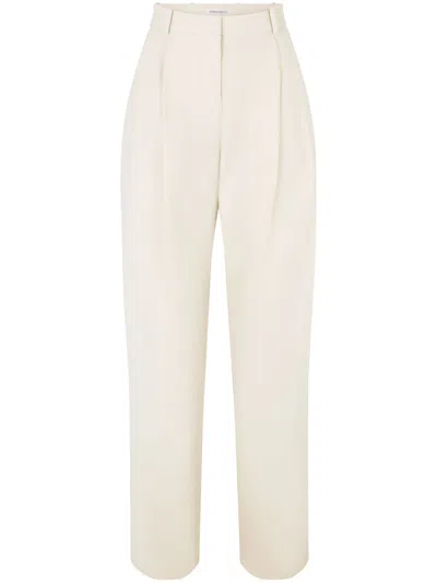 Nina Ricci Pleat-detail Wide-leg Trousers In Neutrals