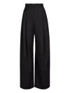 Nina Ricci Pleated Gabardine Trousers In Black