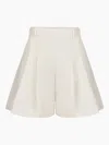 Nina Ricci High Waist Pleated Shorts In Neutrals