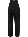 Nina Ricci High Waist Pleated Wide-leg Trousers In Black