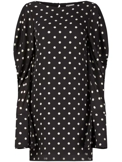 Nina Ricci Polka-dot Print Shift Dress In Black
