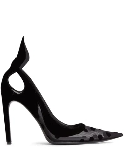 Nina Ricci Polka Dot Pumps In Black