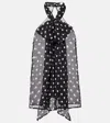 Nina Ricci Polka-dot Sheer Silk Tank Top In Black