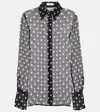 Nina Ricci Polka-dot Silk Chiffon Top In White