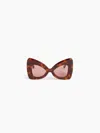 Nina Ricci Precious Butterfly Shiny Havana Sunglasses Tu