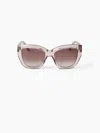 Nina Ricci Precious Geometrical Sunglasses Tu In Transparent