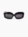 Nina Ricci Precious Rectangular Sunglasses Tu In Black