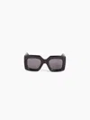 Nina Ricci Precious Square Shiny Black Sunglasses Tu