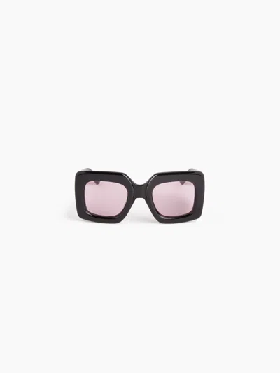 Nina Ricci Lunettes De Soleil Precious Square Noir Brillant Tu In Pink