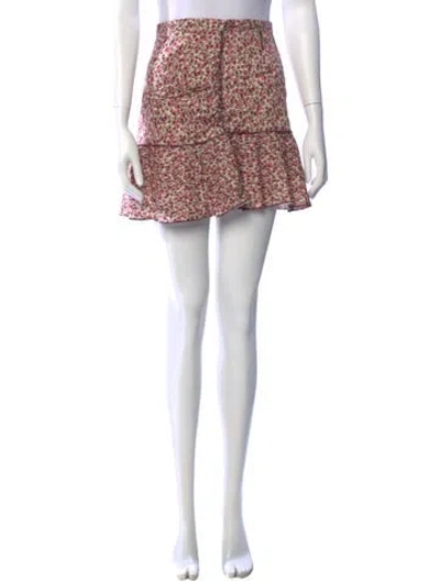 Pre-owned Nina Ricci Printed Mini Skirt In Orange