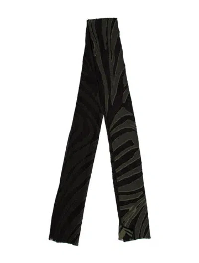 Pre-owned Nina Ricci Printed Scarf In Green