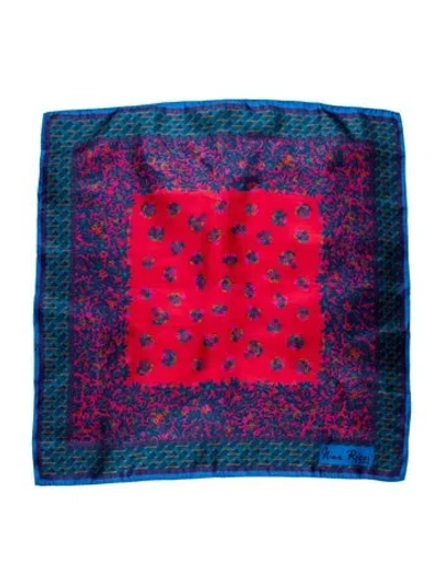Pre-owned Nina Ricci Printed Scarf In Red