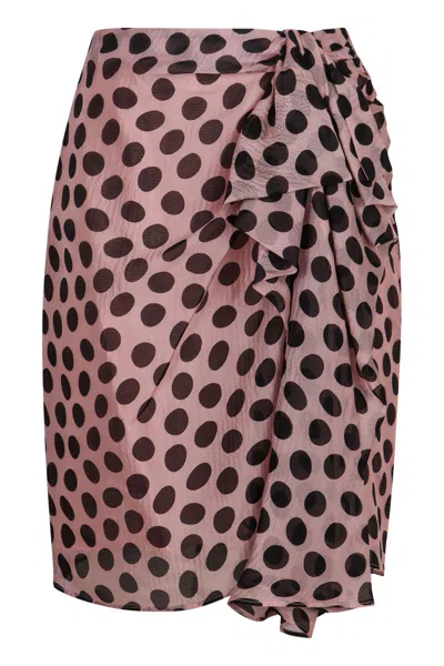 NINA RICCI NINA RICCI PRINTED SILK SKIRT