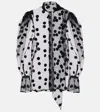 Nina Ricci Puff-sleeve Gathered Shirt In Black