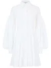 Nina Ricci Cocoon Sleeve Poplin Mini Dress In White