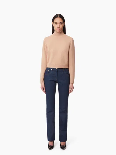 Nina Ricci Pull Col Roulé Orné De Perles Xxl In Neutral