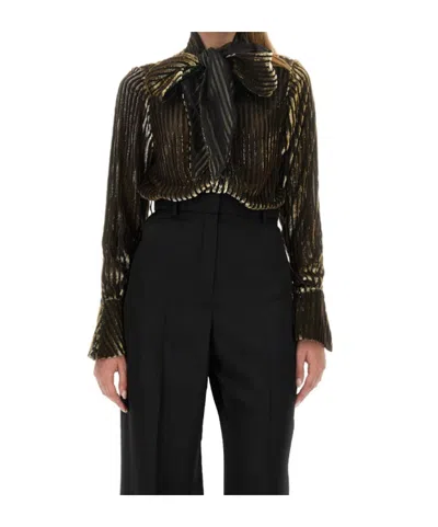 Nina Ricci Pussy-bow Embellished Blouse In Black
