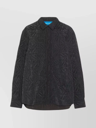 Nina Ricci Quilted Button-up Shirt Collection In Black