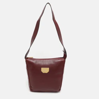 Pre-owned Nina Ricci Red Leather Hobo