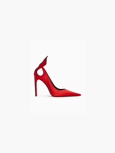 Nina Ricci Red Satin Pumps