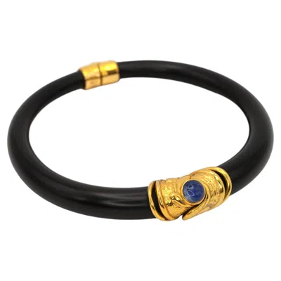 Pre-owned Nina Ricci Rigid Choker Necklace With Chalcedony In Multi