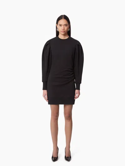 Nina Ricci Sweater Dress With Ruched Sleeves Xxl In Black