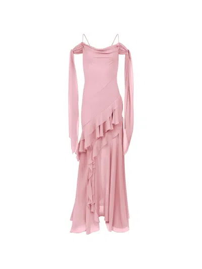 Nina Ricci Pink Maxi Silk Dress