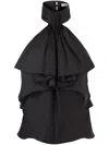Nina Ricci "flowing" Top With Bow In Black