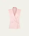 Nina Ricci Double-breasted Vest In Blush