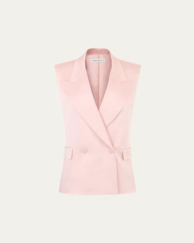NINA RICCI SATIN DOUBLE-BREASTED BLAZER VEST
