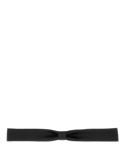Nina Ricci Satin Maxi Bow Tie In Black