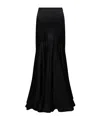 Nina Ricci Satin Mermaid Maxi Skirt In Black