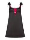Nina Ricci Satin-finish A-line Minidress In Black